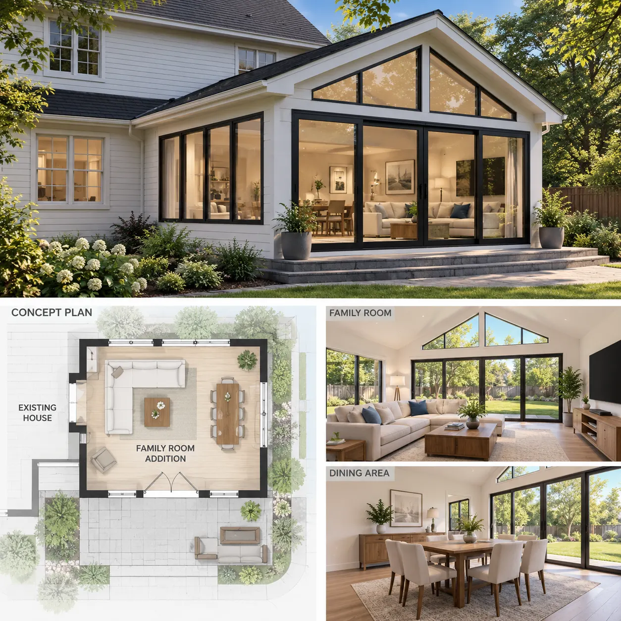 A clearly defined home addition concept prepared for an initial planning conversation, with its purpose and rough scope easy to discuss.