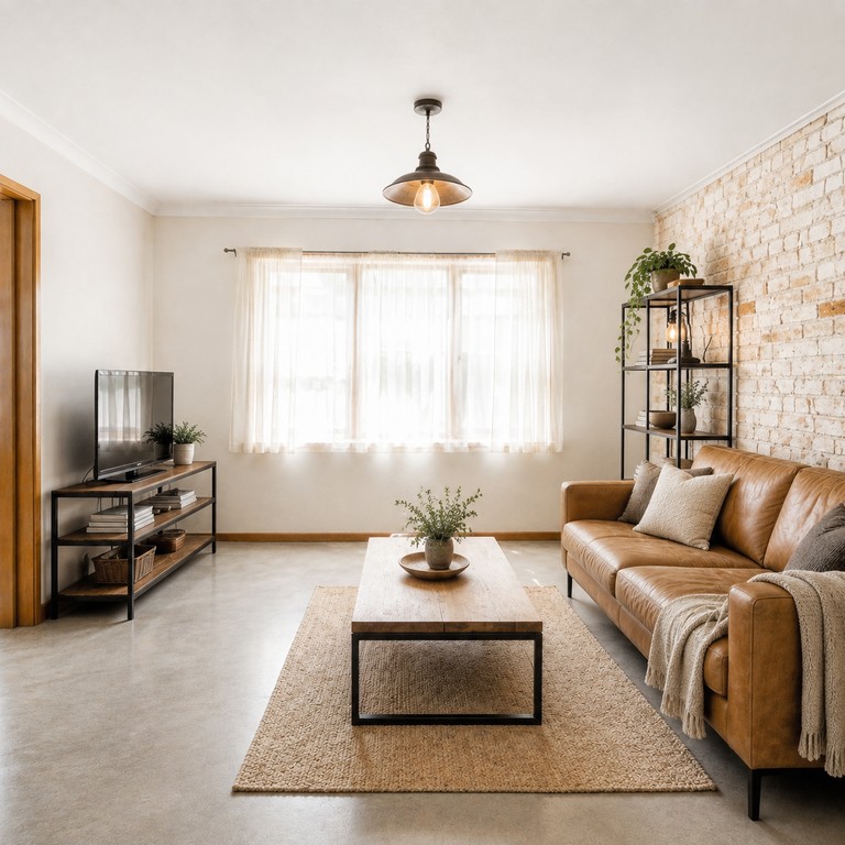 A room redesigned in an industrial style