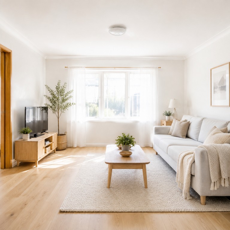 A room redesigned in a Scandinavian style