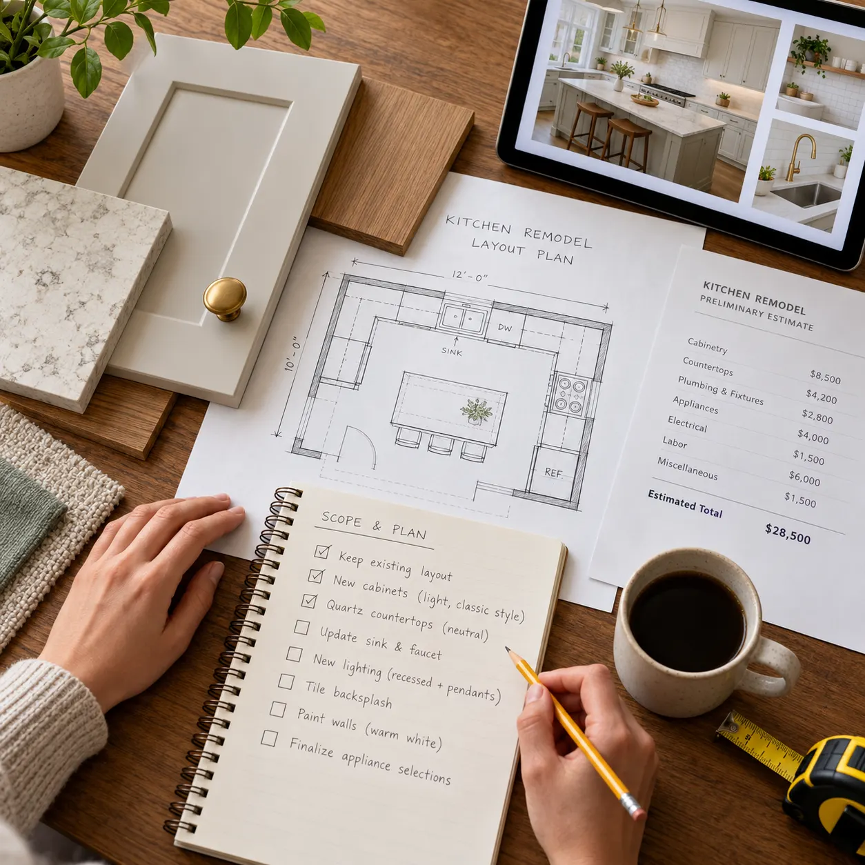 Kitchen remodel scope planning