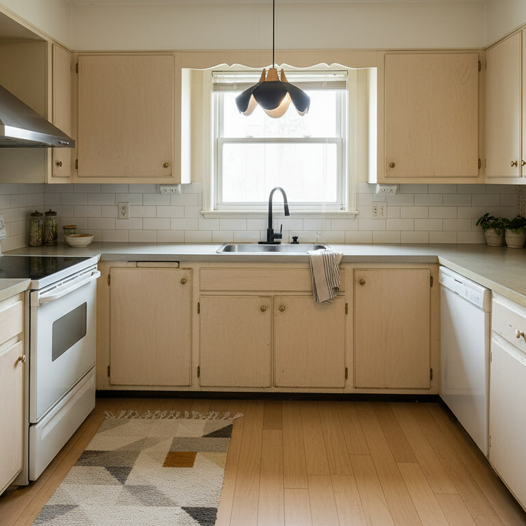 A kitchen redesigned in a Scandinavian style