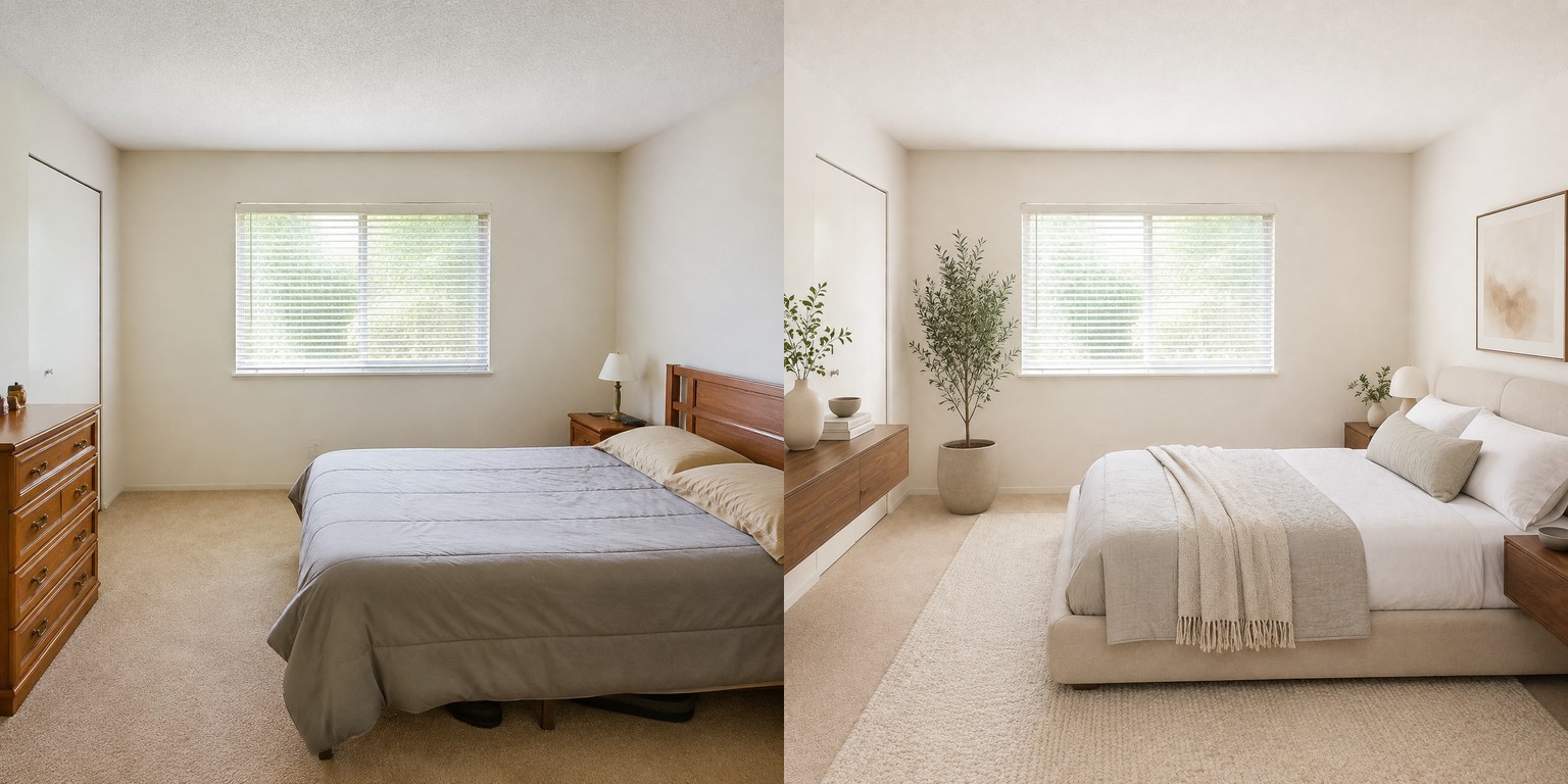 Bedroom redesign generated with HausDraft