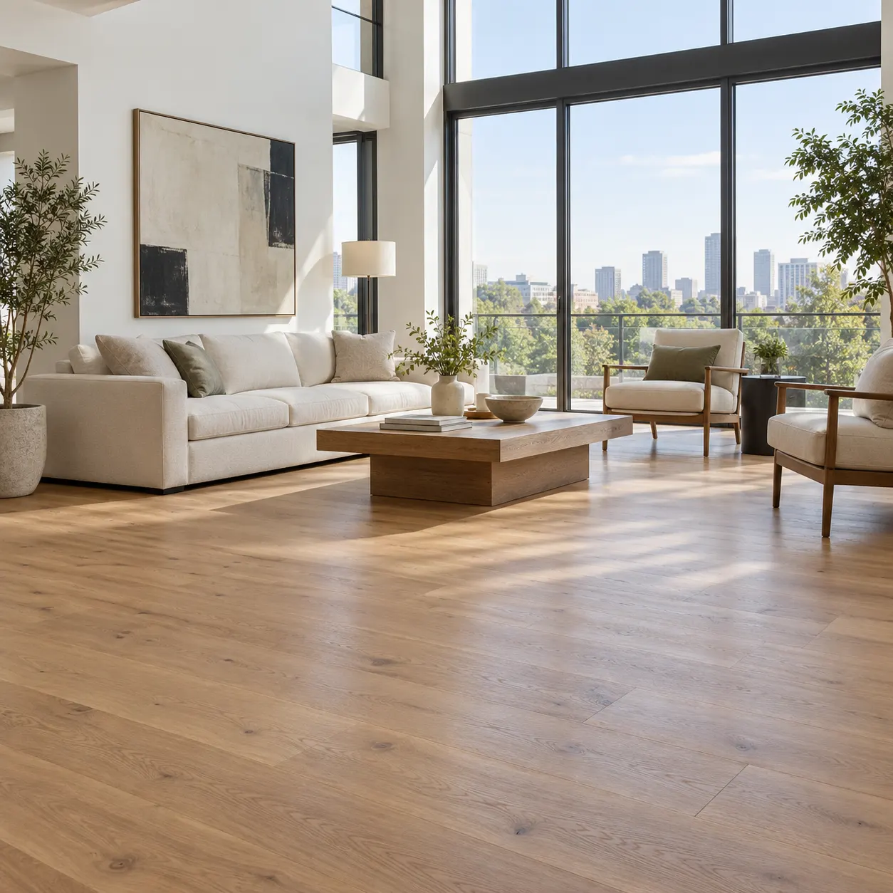 A real room previewed with a rug in place — before