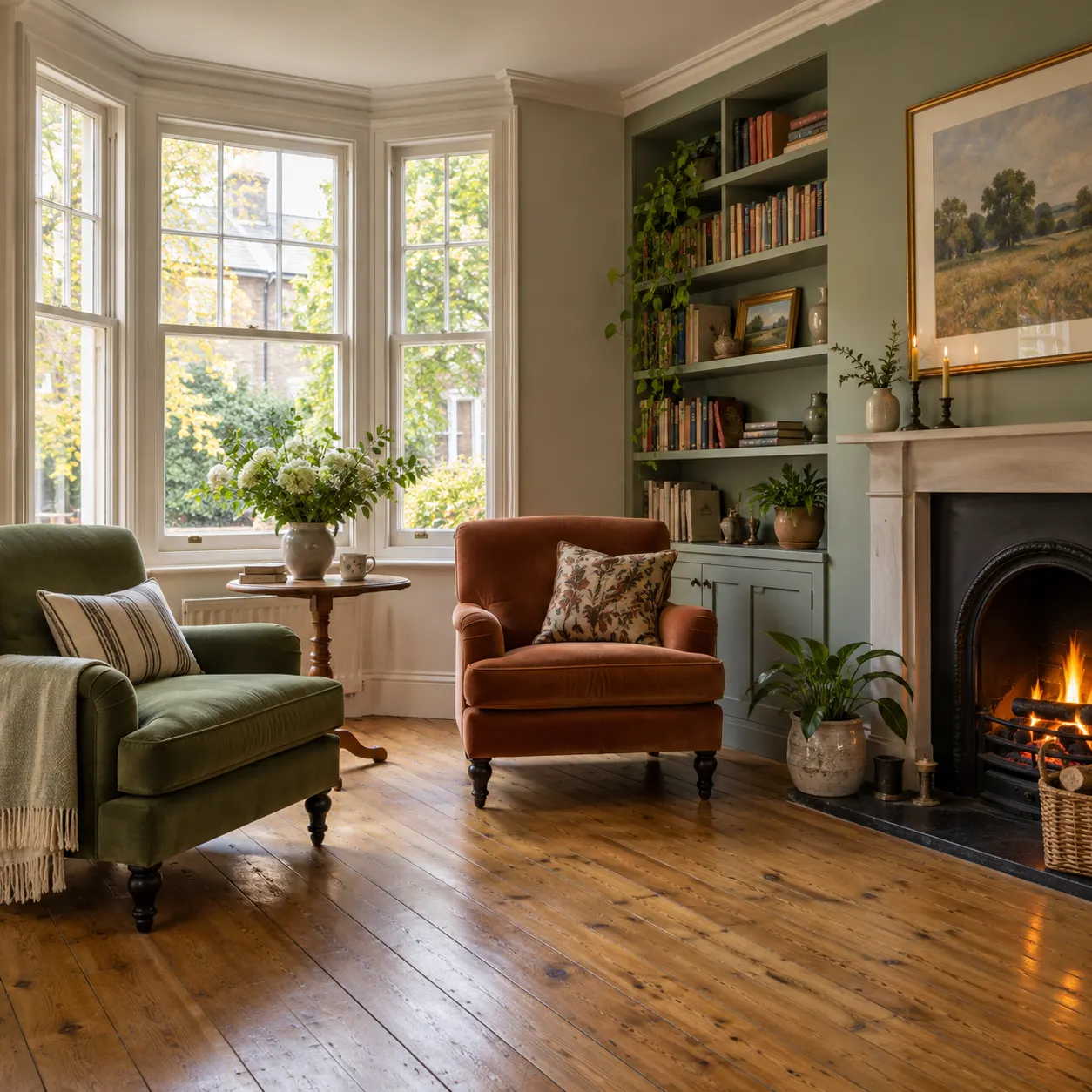 A room with recognizable architecture and a new rug — before