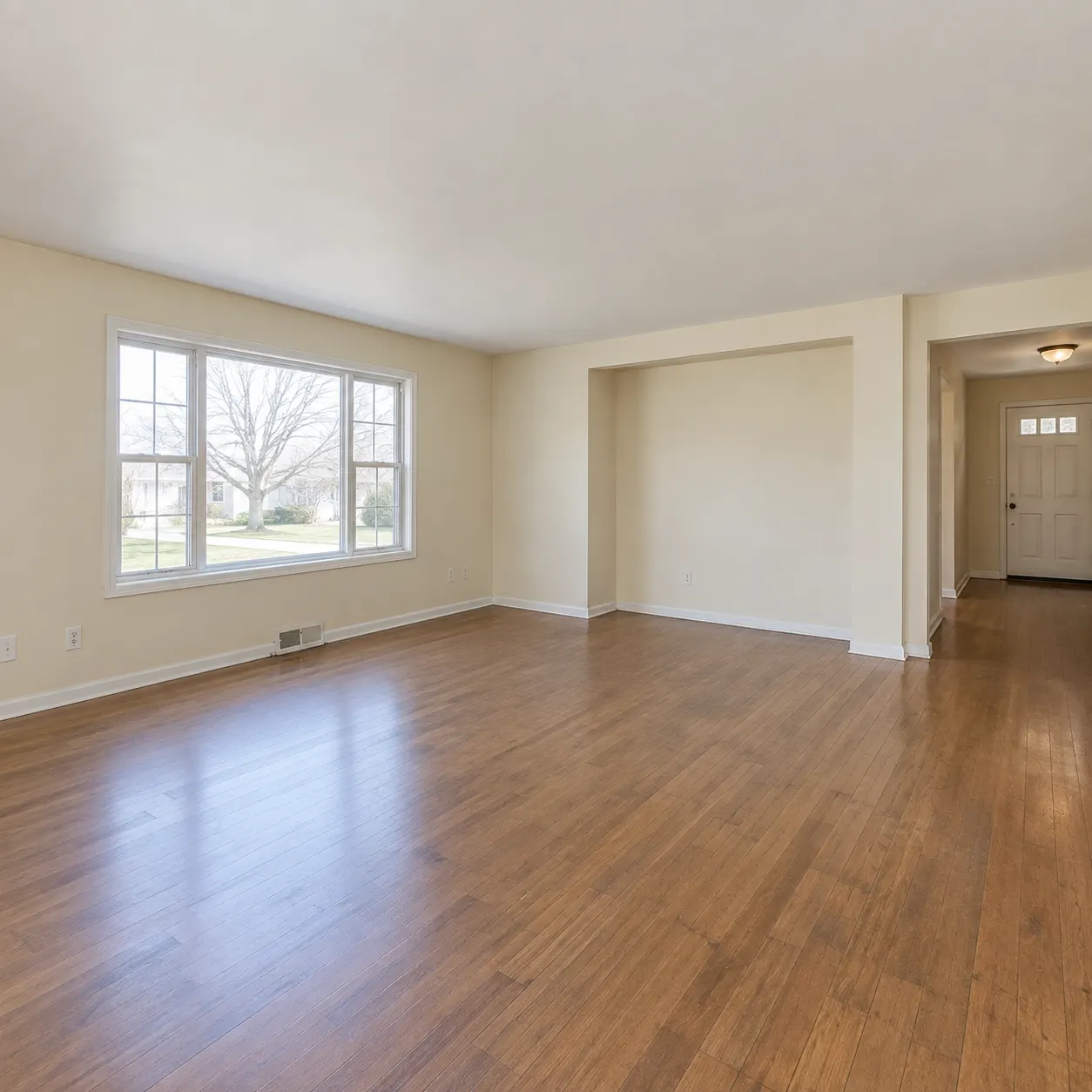 Several property rooms presented with a coordinated interior style — before