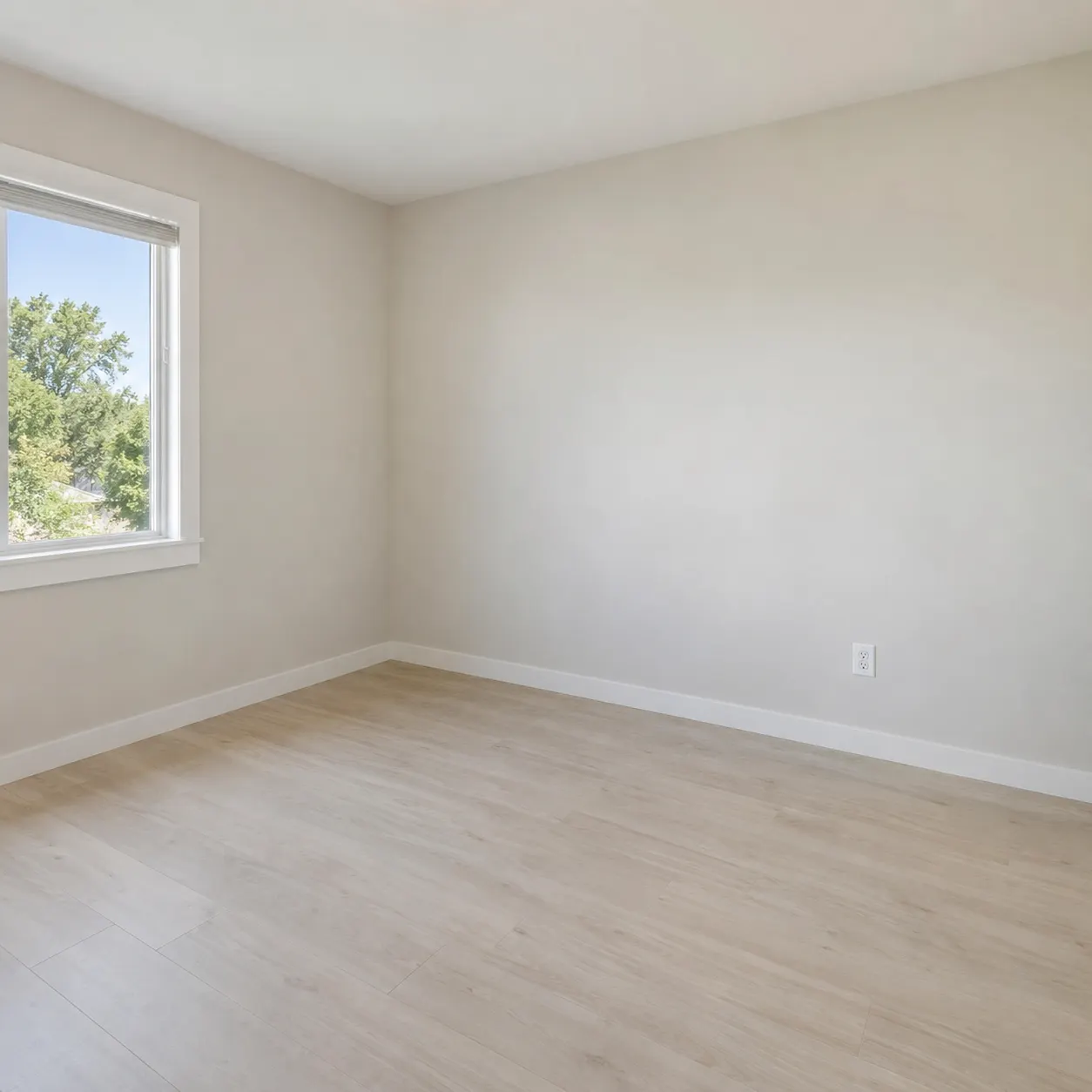 A furnished room concept prepared quickly for a property listing — before